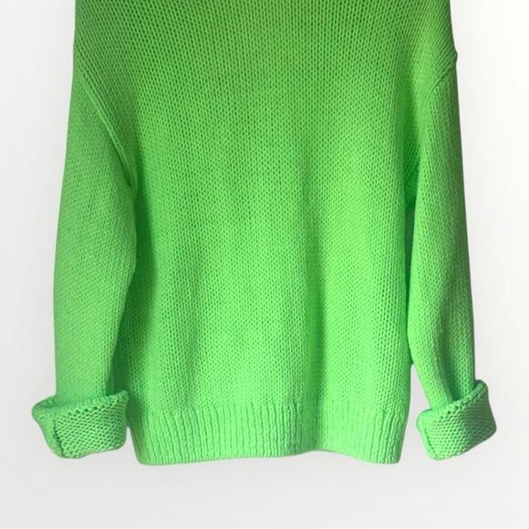 Neon Green V-Neck Sweater – Victoria’s Secret PINK Med - Picture 11 of 11